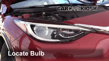 2017 Infiniti QX30 2.0L 4 Cyl. Turbo Lights Headlight (replace bulb)